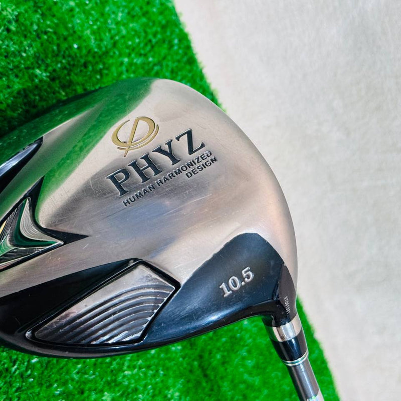 DRIVER : FLEX R PHYZ PZ-503W  DR(2013)10.5/ WOODS: 5W(2014) PHYZ PZ-504F FLEX R 5/19° /  U5(2014) PHYZ PZ-504U FLEX R 5/25° / IRONS  6~P.A